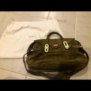 Balenciaga suede city moto bag